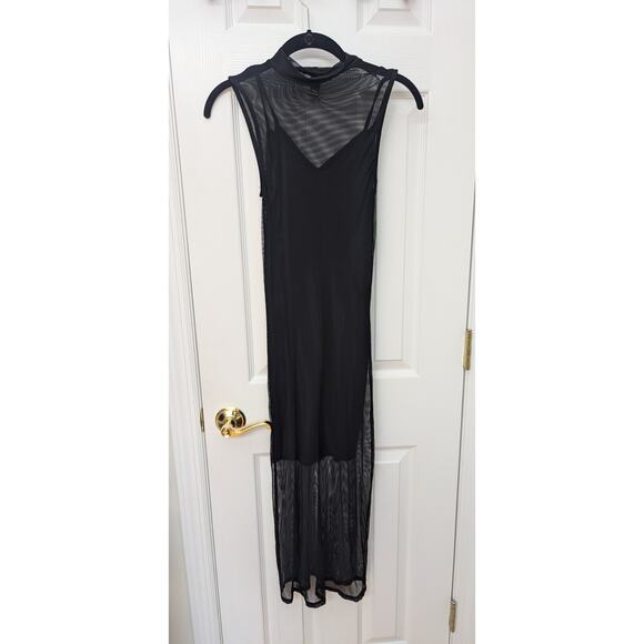 Forever 21 Dress Size S Midi Fishnet Conceal And Reveal Sexy Club Concert Goth - Picture 3 of 10